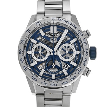 タグ ホイヤー カレラ キャリバーホイヤー02 クロノグラフ ブルーエディション 日本限定400本 CBG2019.BA0662 ブルー メンズ 時計 【中古】【wristwatch】