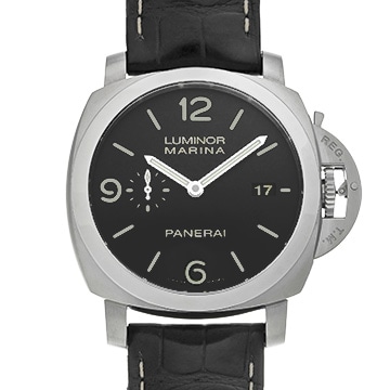 パネライ ルミノールマリーナ 1950 3デイズ オートマティック アッチャイオ PAM00312 ブラック メンズ 時計 【中古】【wristwatch】