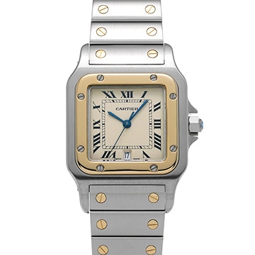 カルティエ サントス ガルベ LM W20011C4 アイボリー メンズ 時計 【中古】【wristwatch】