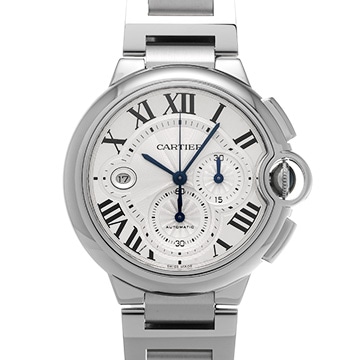 カルティエ バロンブルー ドゥ カルティエ クロノグラフ XL W6920076 シルバー メンズ 時計 【中古】【wristwatch】