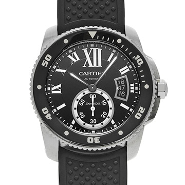 カルティエ カリブル ドゥ カルティエ ダイバー W7100056 ブラック メンズ 時計 【中古】【wristwatch】