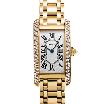 カルティエ タンクアメリカン WB7012K2 シルバー レディース 時計 【中古】【wristwatch】