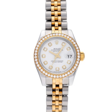 ロレックス デイトジャスト レディ 26 179383G ホワイト/ダイヤモンド レディース 時計 【中古】【wristwatch】