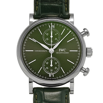 IWC ポートフィノ クロノグラフ 39 IW391405 グリーン メンズ 時計 【中古】【wristwatch】