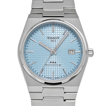 ティソ PRX パワーマティック 80 T137.407.11.351.00 アイスブルー メンズ 時計 【中古】【wristwatch】