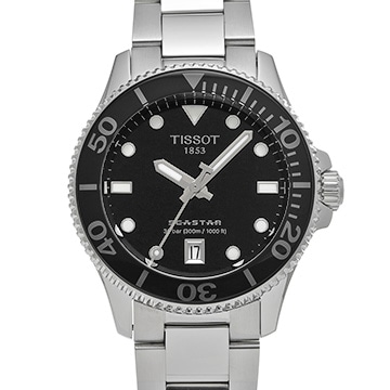 ティソ シースター1000 36mm T120.210.11.051.00 ブラック メンズ 時計 【中古】【wristwatch】