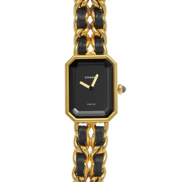 シャネル プルミエール M H0001 ブラック レディース 時計 【中古】【wristwatch】