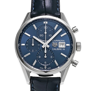 タグ ホイヤー カレラ キャリバー16 クロノグラフ CBK2112.FC6292 ブルー メンズ 時計 【中古】【wristwatch】