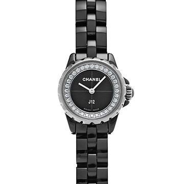 シャネル J12 XS H5235 ブラック/ダイヤモンド レディース 時計 【中古】【wristwatch】