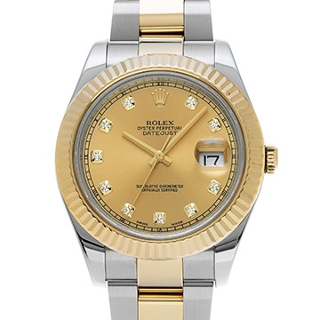 ロレックス デイトジャストII 116333G シャンパン/ダイヤモンド メンズ 時計 【中古】【wristwatch】