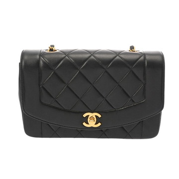 シャネル ダイアナ チェーンショルダー 23cm ブラック A01164 ラムスキン レディース バッグ 【中古】【bag】