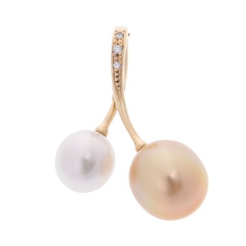 ノーブランド 白蝶 パール ペンダントトップ ゴールド K18イエローゴールド YG レディース ジュエリー 【中古】【jewelry】