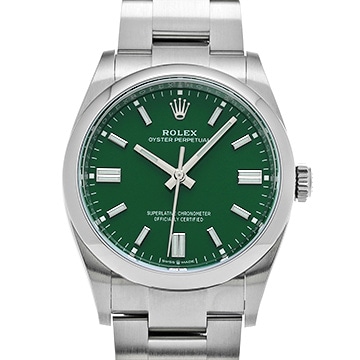 ロレックス オイスターパーペチュアル 36 126000 グリーン メンズ 時計 【中古】【wristwatch】