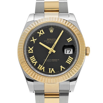 ロレックス デイトジャストII 116333 ブラック メンズ 時計 【中古】【wristwatch】