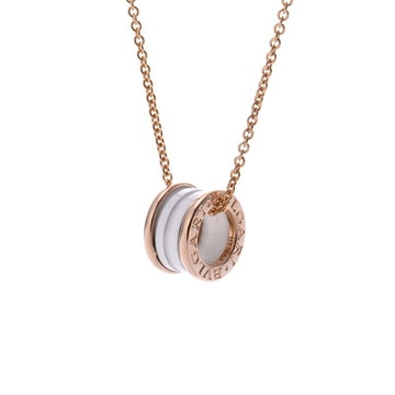 ブルガリ B.ZERO1 ネックレス ゴールド 346082 K18イエローゴールド YG/ホワイトセラミック レディース ジュエリー 【中古】【jewelry】