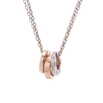 カルティエ ラブ スリーフープ ネックレス ゴールド K18ピンクゴールド PG/K18ホワイトゴールド WG レディース ジュエリー 【中古】【jewelry】