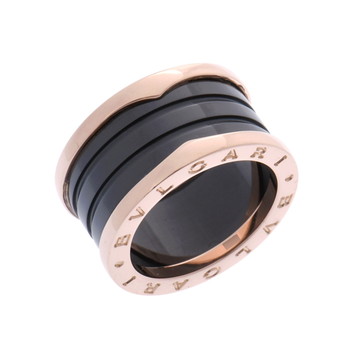 ブルガリ B.ZERO1リング #55 ゴールド 345853 K18ピンクゴールド PG/ブラックセラミック レディース ジュエリー 【中古】【jewelry】