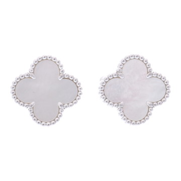 ヴァン クリーフ&アーペル ヴィンテージアルハンブラ ピアス  シルバー VCARF48600 K18ホワイトゴールド WG レディース ジュエリー 【中古】【jewelry】