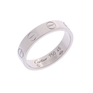 カルティエ ミニラブリング #45 シルバー K18ホワイトゴールド WG レディース ジュエリー 【中古】【jewelry】