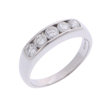 ノーブランド ダイヤリング シルバー Pt900プラチナ レディース ジュエリー 【中古】【jewelry】