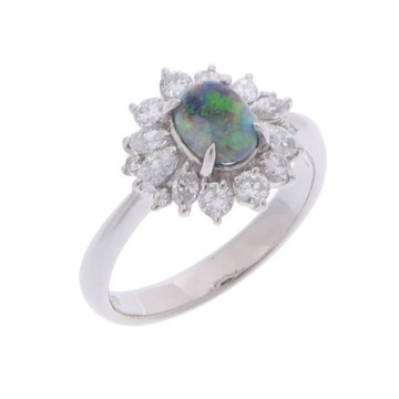 ノーブランド オパールリング シルバー Pt900プラチナ レディース ジュエリー 【中古】【jewelry】