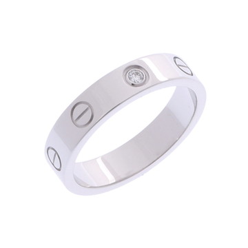 カルティエ ミニラブリング #50 1PD シルバー K18ホワイトゴールド WG レディース ジュエリー 【中古】【jewelry】