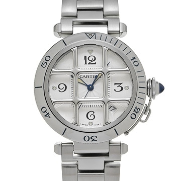 カルティエ パシャ グリッド W31040H3 シルバー メンズ 時計 【中古】【wristwatch】