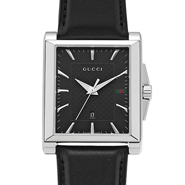 グッチ Gレクタングル YA138404 ブラック メンズ 時計 【中古】【wristwatch】