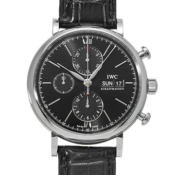 IWC ポートフィノ クロノグラフ IW391029 ブラック メンズ 時計 【中古】【wristwatch】