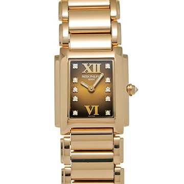 パテック フィリップ トゥエンティ-4 4907/1J-010 ブラウン/ダイヤモンド レディース 時計 【中古】【wristwatch】