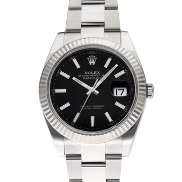 ロレックス デイトジャスト 41 126334 ブライトブラック メンズ 時計 【中古】【wristwatch】