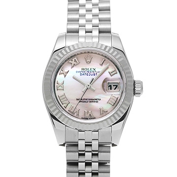 ロレックス デイトジャスト 179174NR ピンクシェル レディース 時計 【中古】【wristwatch】