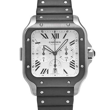 カルティエ サントス ドゥ カルティエ クロノグラフ XL WSSA0017 シルバー メンズ 時計 【中古】【wristwatch】