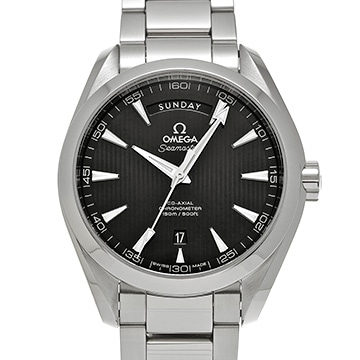 オメガ シーマスター アクアテラ コーアクシャル デイデイト 231.10.42.22.01.001 ブラック メンズ 時計 【中古】【wristwatch】
