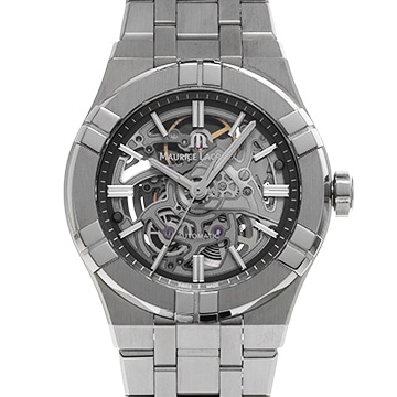 モーリス ラクロア アイコン オートマティック スケルトン AI6007-SS002-030-1 グレー メンズ 時計 【中古】【wristwatch】