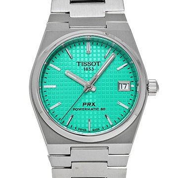 ティソ ピーアールエックス パワーマティック80 35mm T137.207.11.091.01 グリーン メンズ 時計 【中古】【wristwatch】