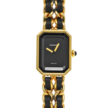 シャネル プルミエール M H0001 ブラック レディース 時計 【中古】【wristwatch】