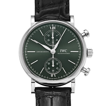 IWC ポートフィノ クロノグラフ 39 IW391405 グリーン メンズ 時計 【中古】【wristwatch】