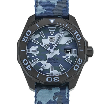 タグ ホイヤー アクアレーサー キャリバー5 カモフラージュ WAY208D.FC8221 ブルー メンズ 時計 【中古】【wristwatch】