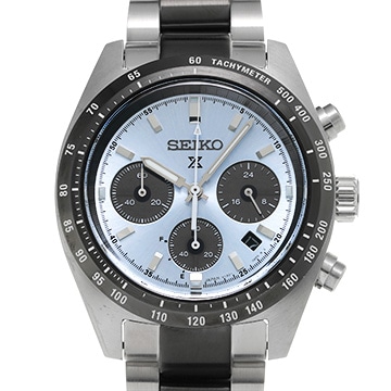 セイコー プロスペックス スピードタイマー ソーラークロノグラフ SBDL093 アイスブルー/ブラック メンズ 時計 【中古】【wristwatch】