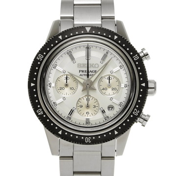 セイコー プレザージュ クロノグラフ 55th SARK015 シルバー メンズ 時計 【中古】【wristwatch】