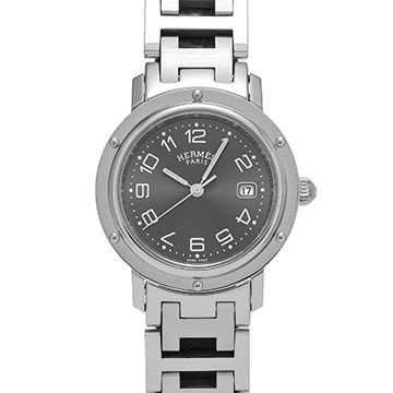 エルメス クリッパーナクレ CL6.410.230/3831 グレー ユニセックス 時計 【中古】【wristwatch】
