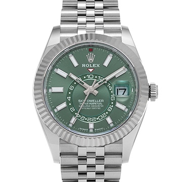 ロレックス スカイドゥエラー 336934 ミントグリーン メンズ 時計 【新品】【wristwatch】