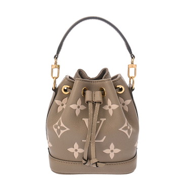 ルイ ヴィトン モノグラムアンプラント ナノ ノエ ベージュ M46291 レザー レディース バッグ 【中古】【bag】