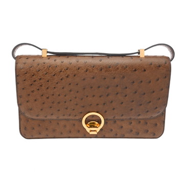 エルメス リングドゥ ブラウン オーストリッチ レディース バッグ 【中古】【bag】