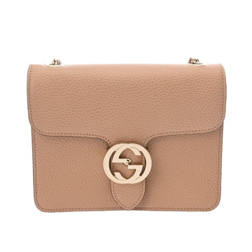 グッチ インターロッキングG  ベージュ 510304 レザー レディース バッグ 【中古】【bag】