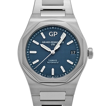 ジラール ペルゴ ロレアート 42mm 81010-11-431-11A ブルー メンズ 時計 【中古】【wristwatch】
