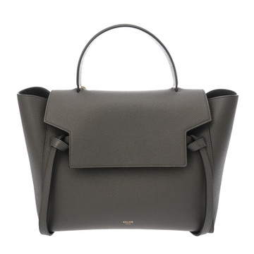 セリーヌ ベルトバッグ ミニ グレー 176103 グレインカーフ レディース バッグ 【中古】【bag】