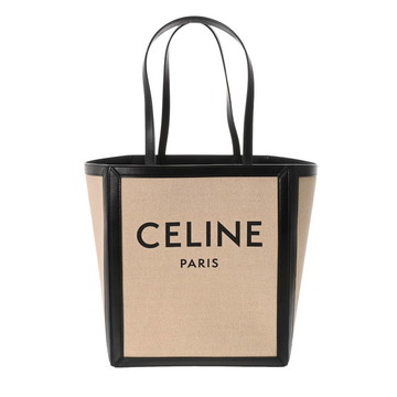 セリーヌ ラージ スクエア カバ  ベージュ/ブラック 197532DPD.01VK コットン/スムースカーフ レディース バッグ 【中古】【bag】