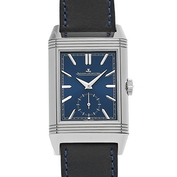 ジャガー ルクルト レベルソ トリビュート デュオ スモールセコンド Q3988482 ブルー/シルバーグレー メンズ 時計 【中古】【wristwatch】